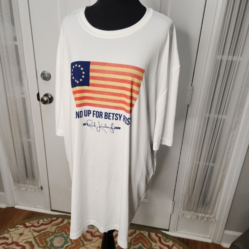 UNISEX Rush Limbaugh American Flag Betsy Ross T-Shirt Size 3XL